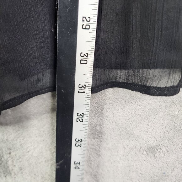 Women's Black Express Romper Long Sleeve Wrap V Neck 100% Polyester Size XS - Picture 11 of 14